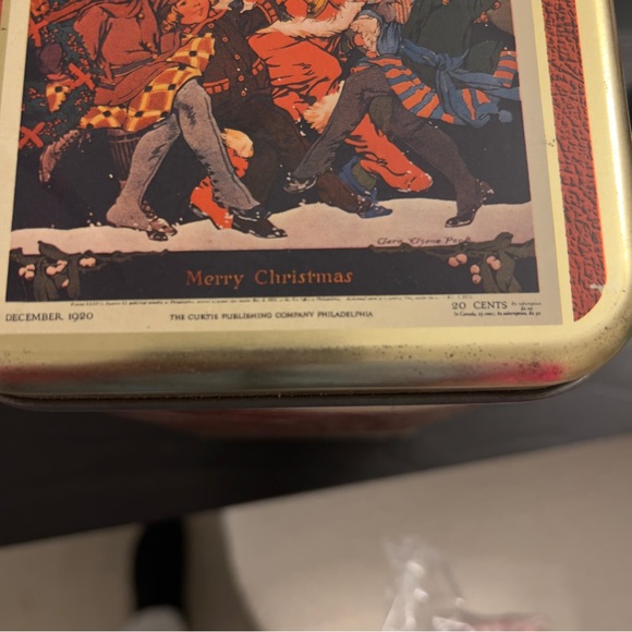 Vintage The Ladies Home Journal Christmas Collectible Dec 1920 Advertising Tin - Picture 3 of 6